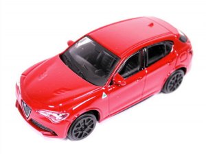 Alfa Romeo Stelvio Die Cast Model - 1:43 Scale - Red - Streets of Fire Series